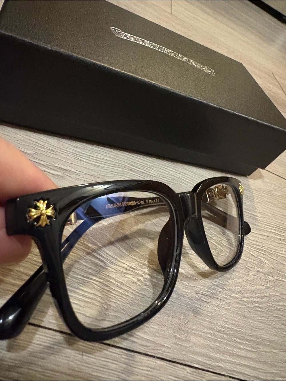 Black chrome hearts unisex sunglasses - Picture 4 of 4